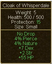 Cloak of Whisperdale (tooltip)