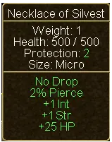 Necklace of Silvest (tooltip)