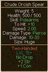 Crude Orcish Spear (tooltip)