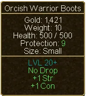 Orcish Warrior Boots (tooltip)