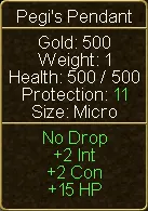 Pegis Pendant (tooltip)
