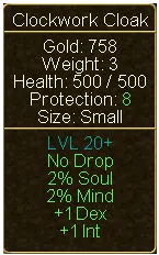 Clockwork Cloak (tooltip)