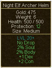 Night Elf Archer Helm (tooltip)