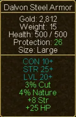 Dalvon Steel Armor (tooltip)