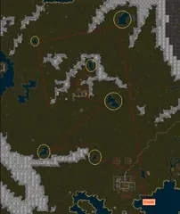 Lake Locations - Temp Map